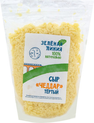 Сыр Зеленая Линия Чеддар тертый 50% 200г