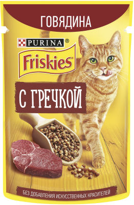 Корм для кошек Friskies Говядина с гречкой 75г
