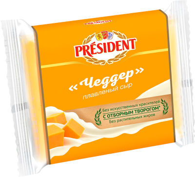 Сыр плавленый President Чеддер 40% 150г
