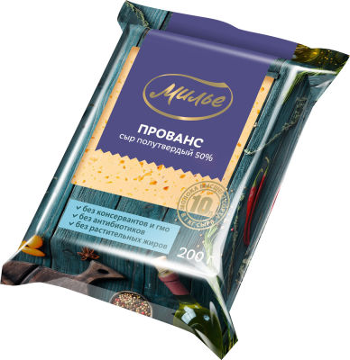 Сыр Милье Прованс с ароматом топленого молока 50% 200г