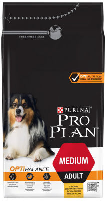 Сухой корм для собак Pro Plan Optibalance Medium Adult для средних пород с курицей 1.5кг