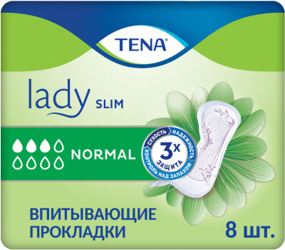 Прокладки Tena Lady Slim Normal урологические 8шт