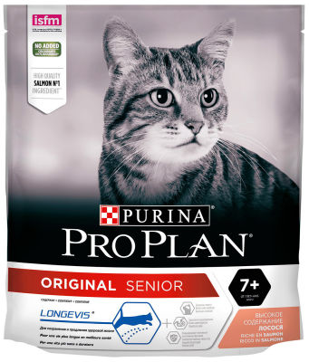 Сухой корм для пожилых кошек Pro Plan Longevis Original Senior 7+ с лососем 400г