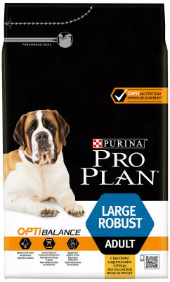 Сухой корм для собак Pro Plan Optibalance Large Robust Adult для крупных пород мощного телосложения с курицей 3кг
